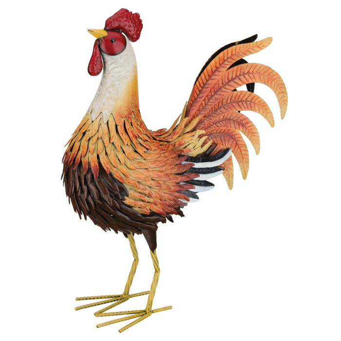 Sunburst Metal Rooster