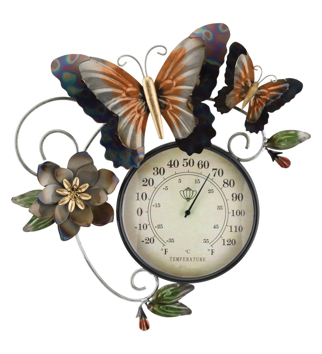 Butterfly Metal Wall Thermometer
