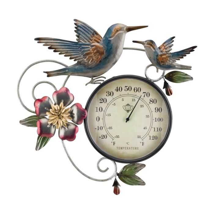 Hummingbird Metal Thermometer