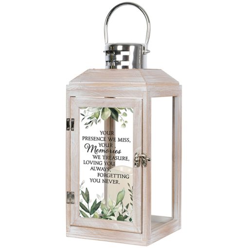 Memories Wood and Chrome Lantern