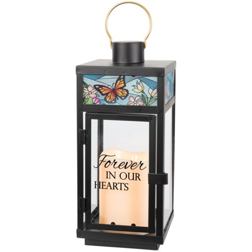 Forever In Our Hearts Stained Glass Lantern