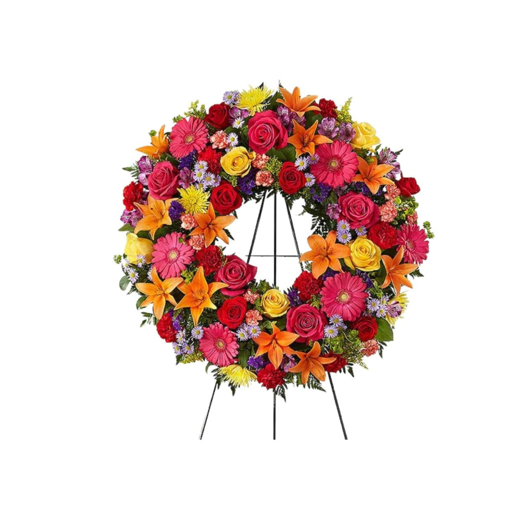 Multi Color Standing Wreath