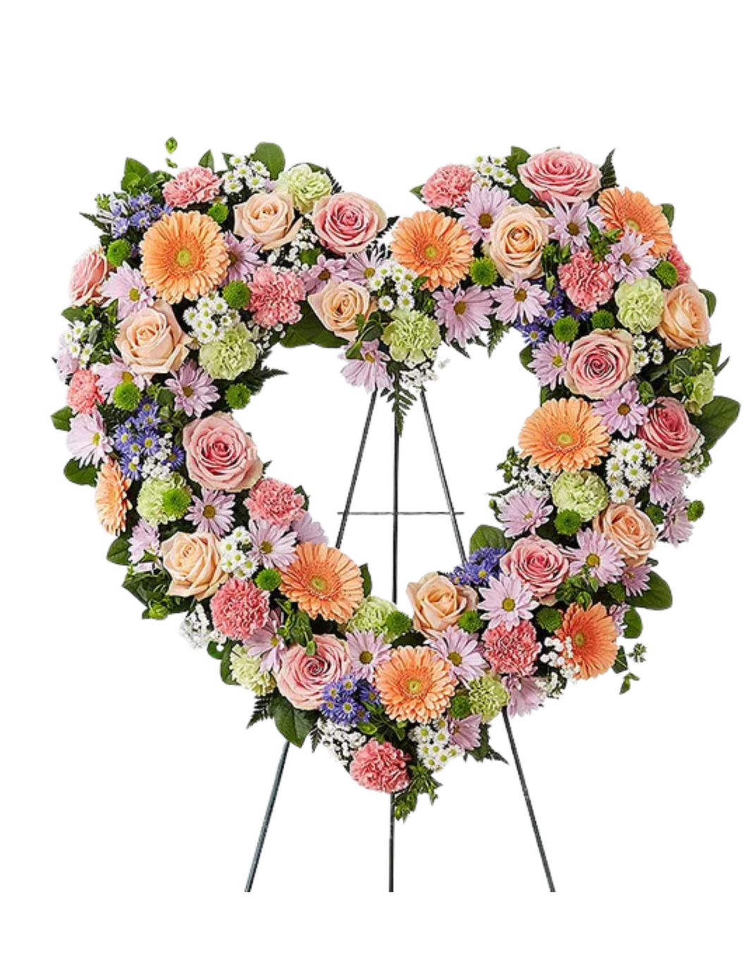 Always Remember Floral Heart Tribute