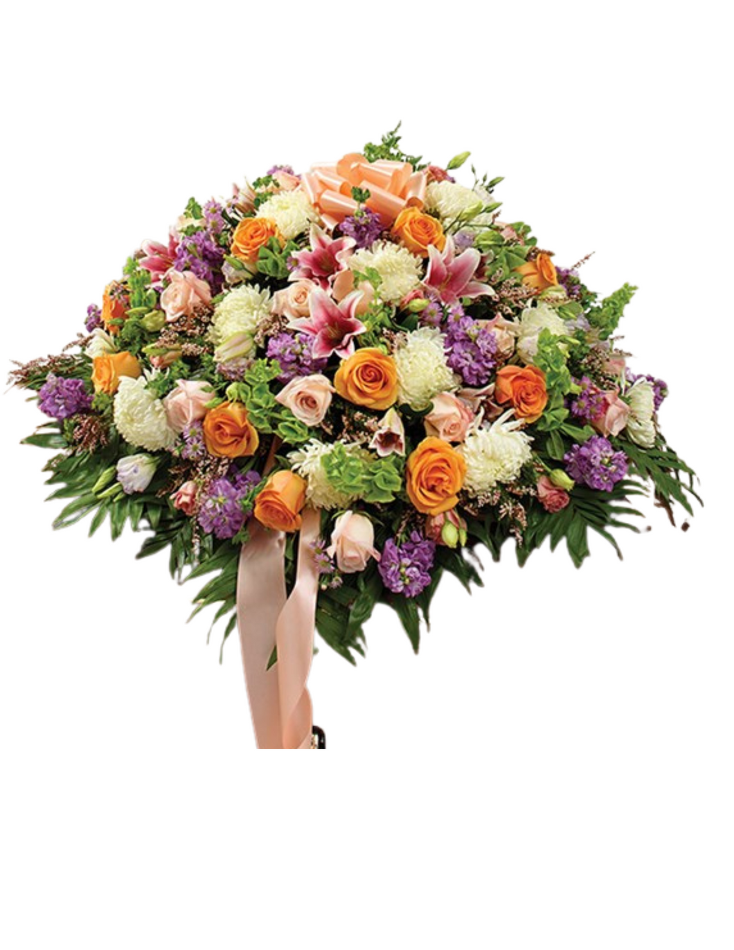 Multicolor Pastel Casket Spray