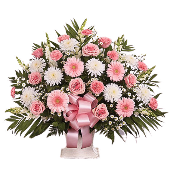 Pink and White Traditional Arrangement