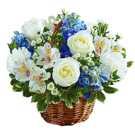 Blue and White Peace and Prayers Basket