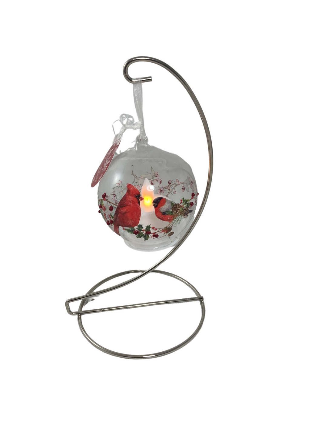 Light Up Cardinal Ornament on Stand