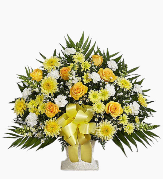 Yellow and White Traditional Arrangement